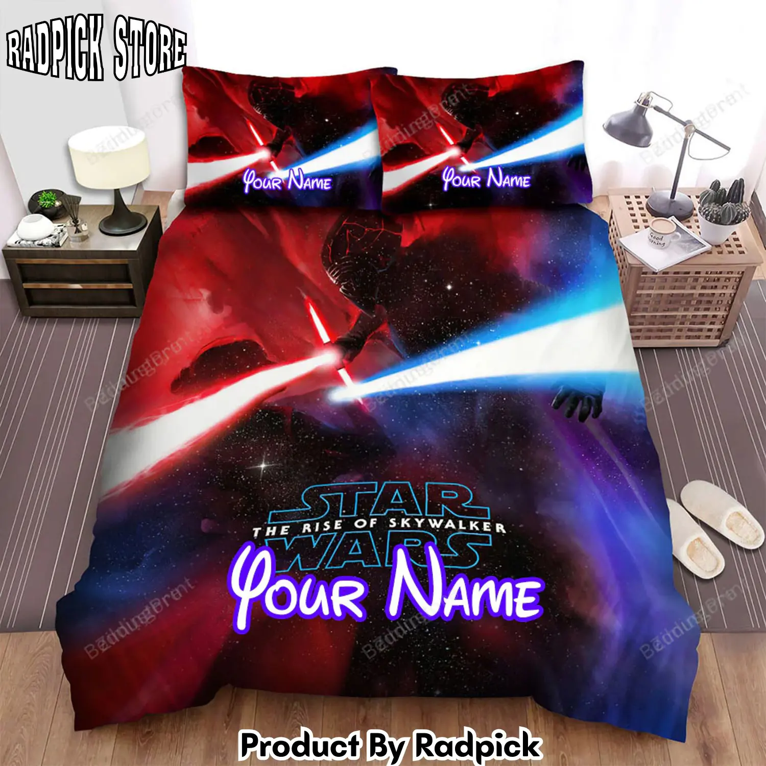 Radpick star wars episode ix the rise of skywalker the saga will end december 20 movie poster bed sheets duvet cover personalized name bedding sets rp3271921
